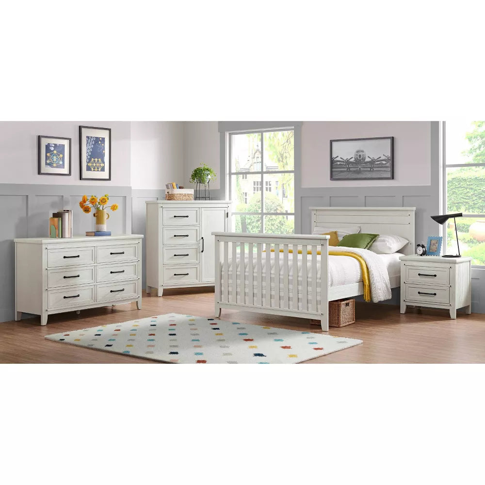 Soho Baby Ellison Rustic White 4-in-1 Convertible Crib