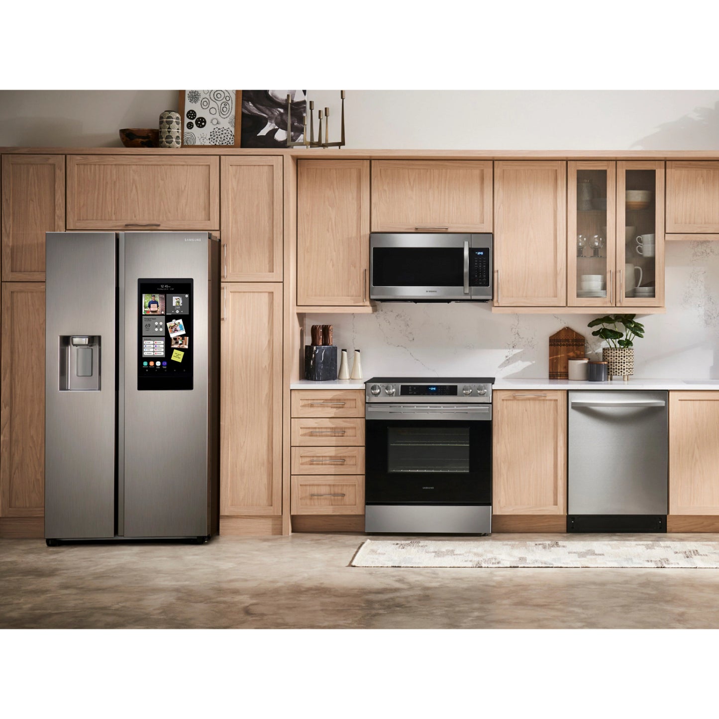 Samsung RS27T5561SR 26.7 cu. ft. Family Hub Side by Side Smart Refrigerator in Fingerprint Resistant -Stainless Steel