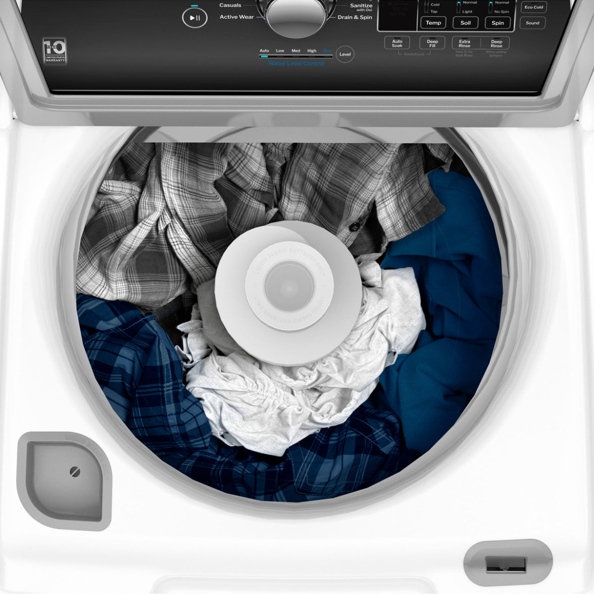 GE GTW585BSVWS 4.5 cu. ft. Top Load Washer with Water Level Control - White