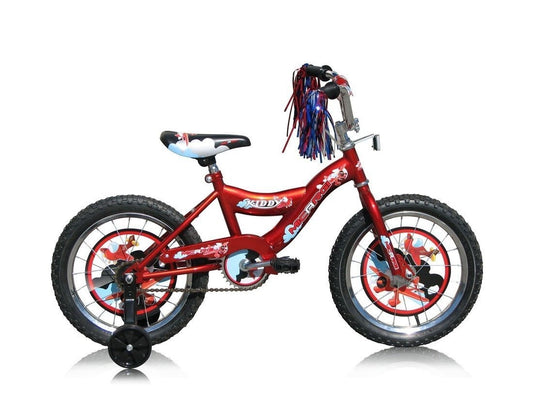 Micargi Kiddy Boys 16" Bike with Training Wheels - Red - Curacao