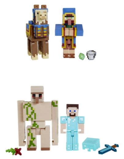 Surtido de 2 figuras de Minecraft Craft A-Block