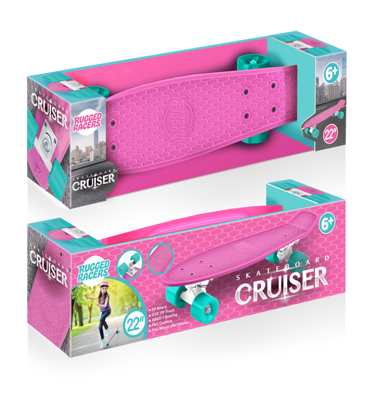 Rugged Racers 22" Skateboard Cruiser - Pink