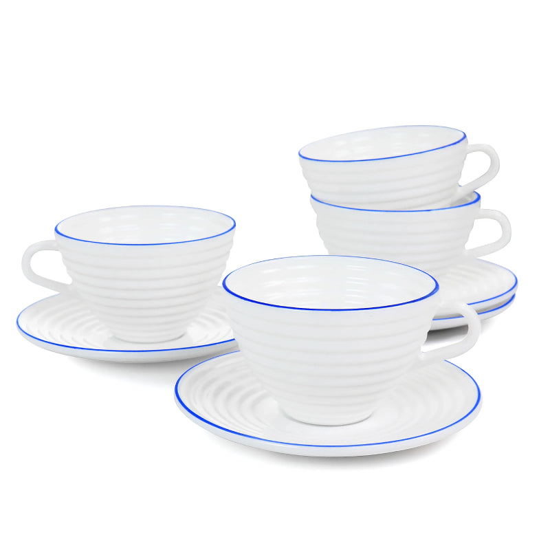 Oster Juego De Vajilla Opal Glass Dinnerware Set (16-Piece) - White