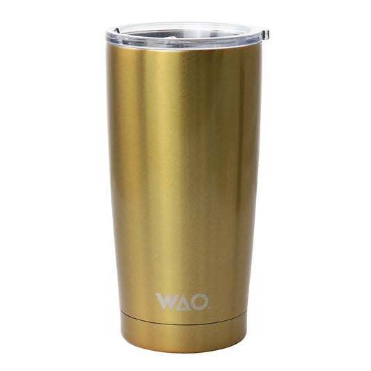 Taza térmica de acero inoxidable con tapa de 18 oz Gibson WAO - Oro oscuro