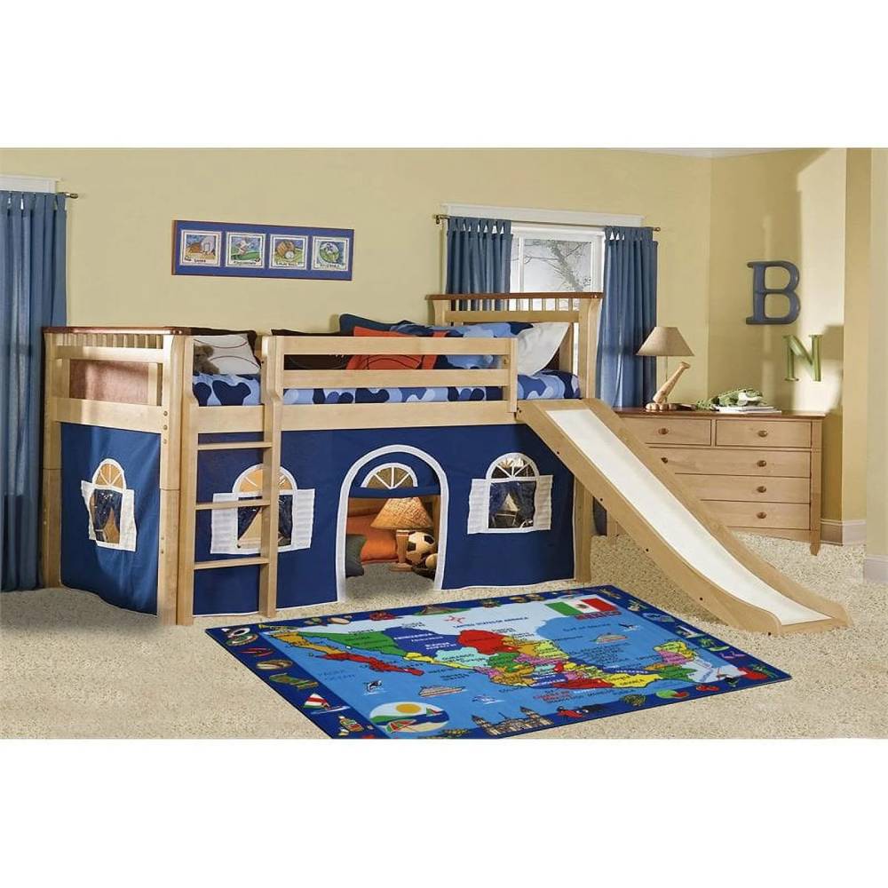 L.A Rugs Fun Time Map of Mexico Rectangular Area Rug - Blue