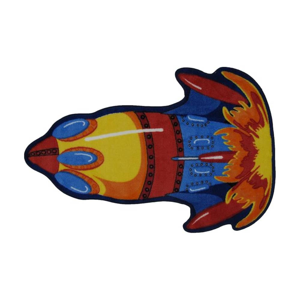 L.A Rugs 3'3" x 4'8" Fun Time Rocket Shaped Area Rug