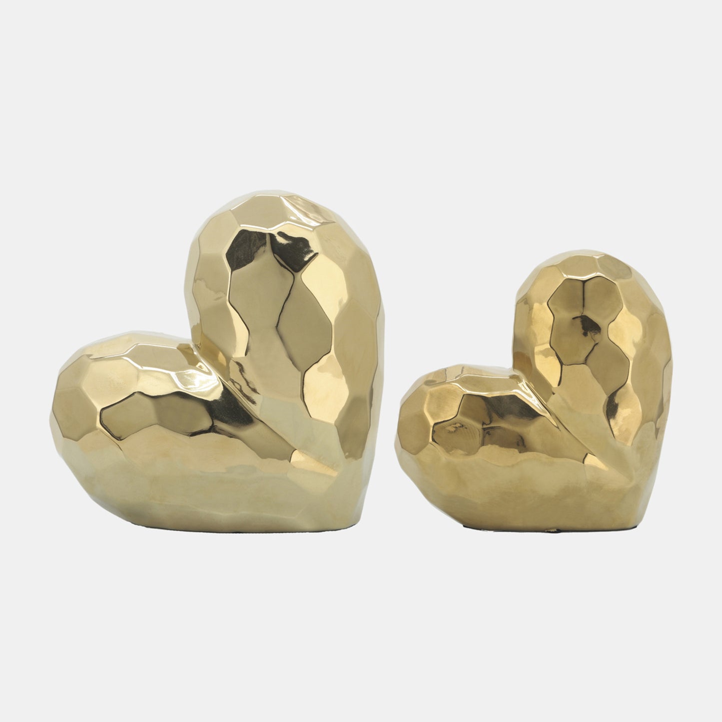 Sagebrook Home 11" Ceramic Heart Sculpture - Gold