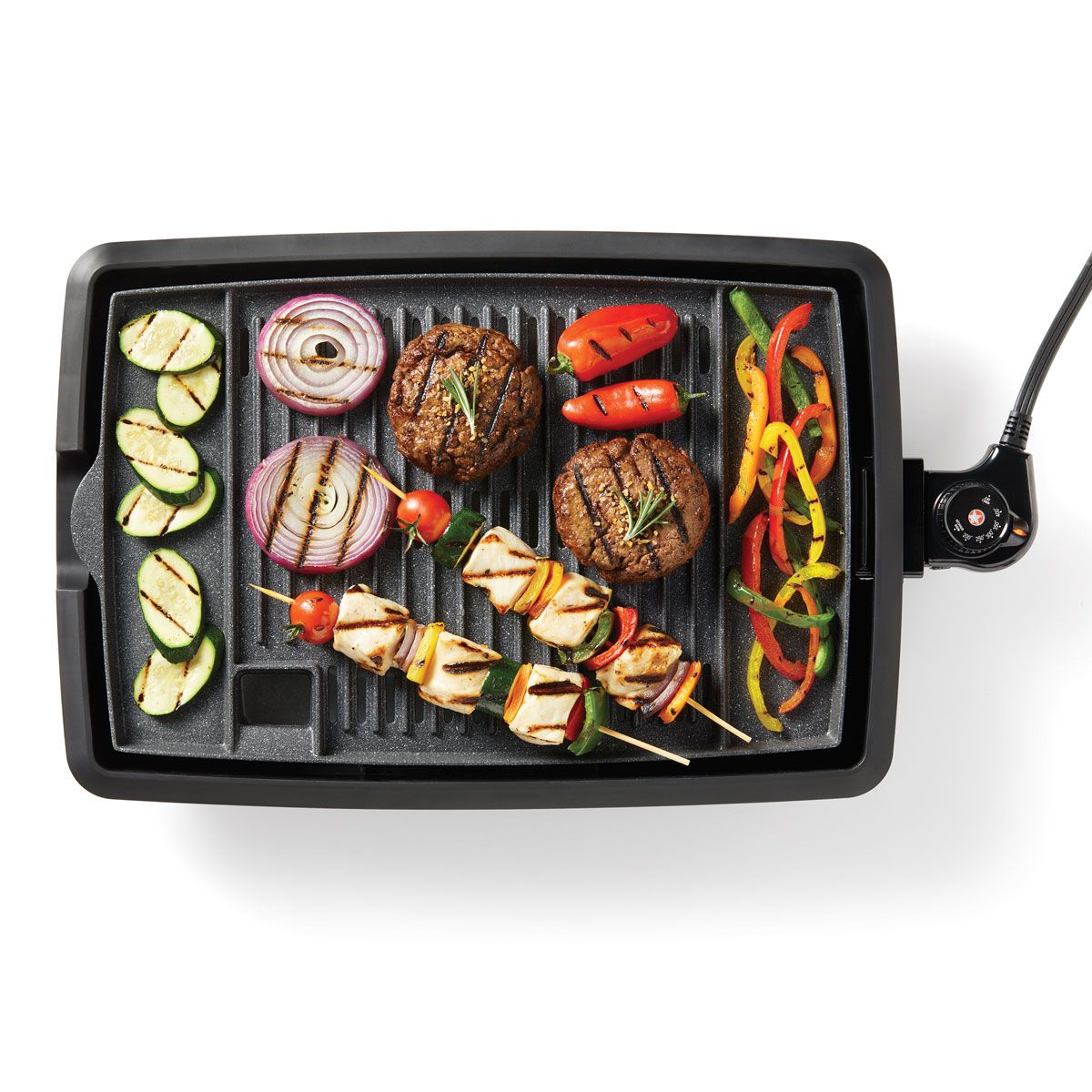 Starfrit Rock 10" Smokeless Electric BBQ Indoor Grill with Cool Touch Handles - Black