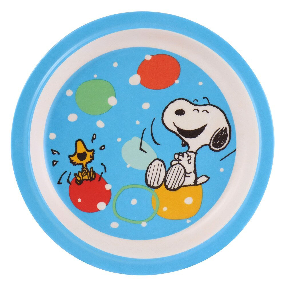 Gibson Peanuts Fun Times Bamboo Melamine Dinnerware Set (5-Piece) - Blue