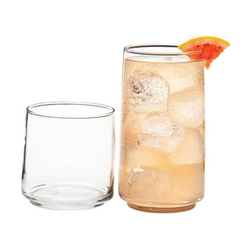 Juego de vasos y copas de cristal Finlandia de Anchor Hocking (16 piezas), transparente