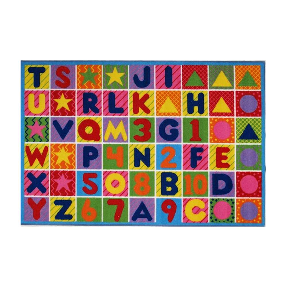 L.A Rugs Supreme Numbers and Letters Rectangular Area Rug