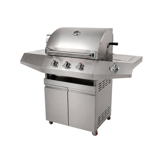 Parrilla para barbacoa de acero inoxidable de 3+1 quemadores de Lubeck 