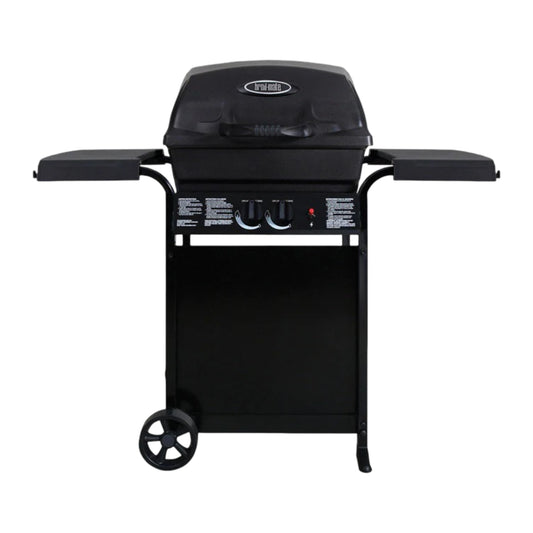 Parrilla de propano líquido Broilmate 730114 con 2 estantes, color negro