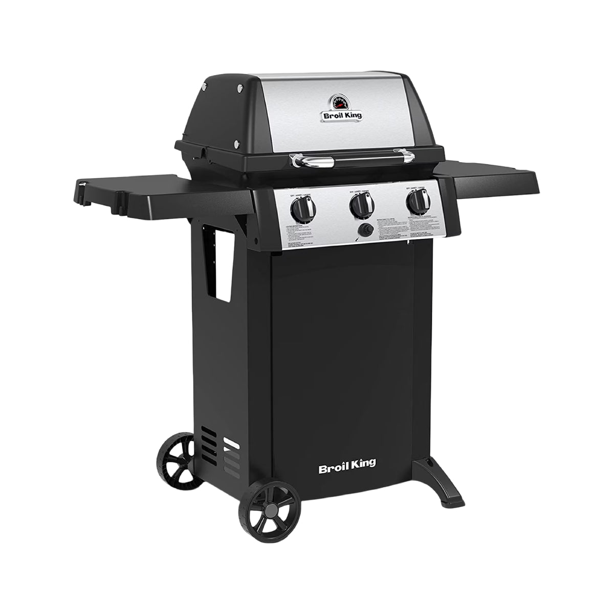 Parrilla de propano líquido Broil King Gem 320 814154 con revestimiento resistente al óxido, acero inoxidable y color negro 