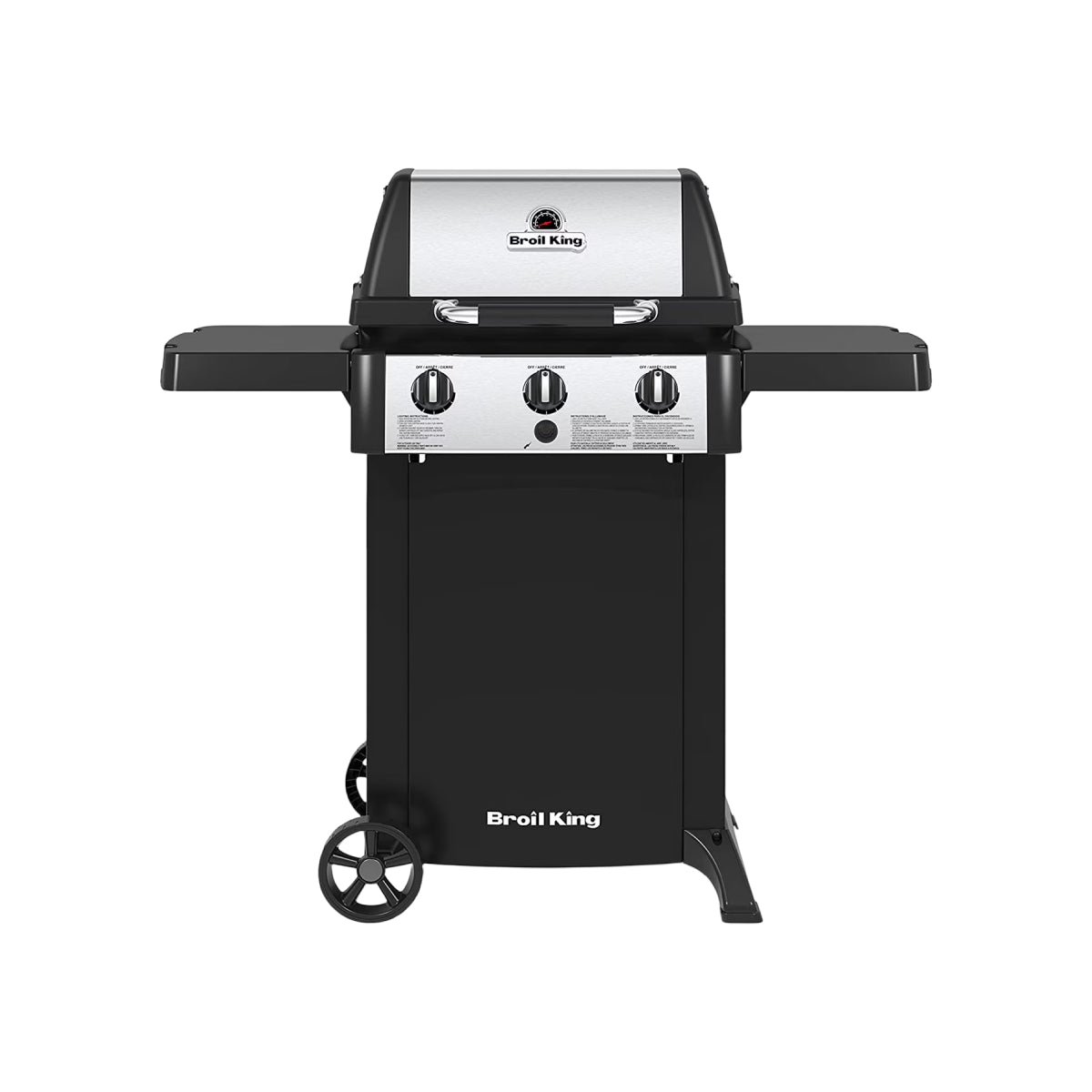 Parrilla de propano líquido Broil King Gem 320 814154 con revestimiento resistente al óxido, acero inoxidable y color negro 