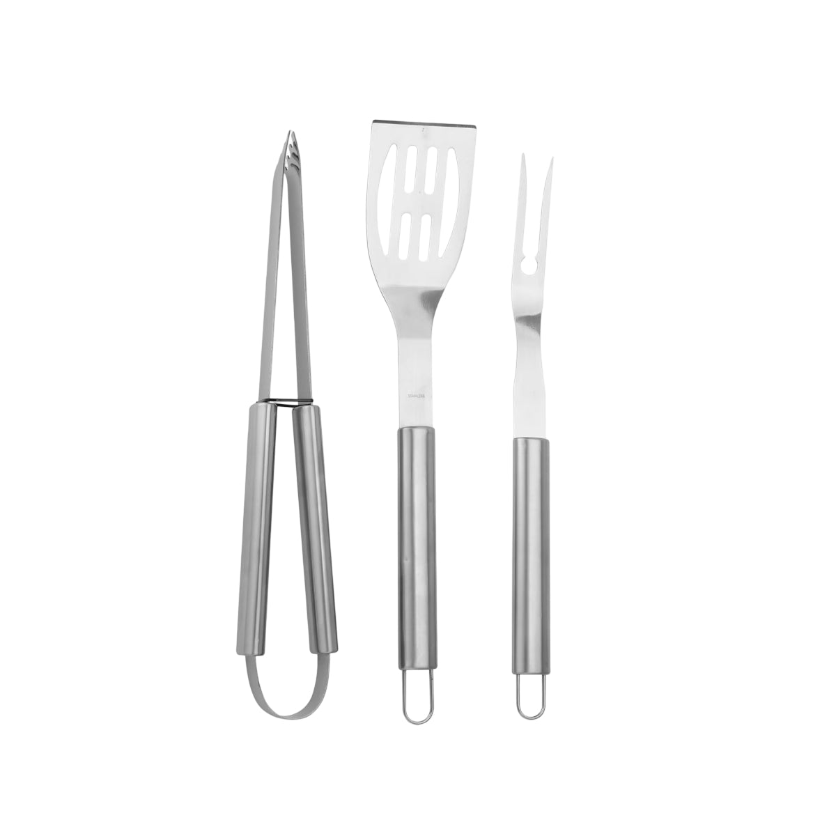 Alpine Cuisine BBQ Tools Set (3 Piece) - Silver