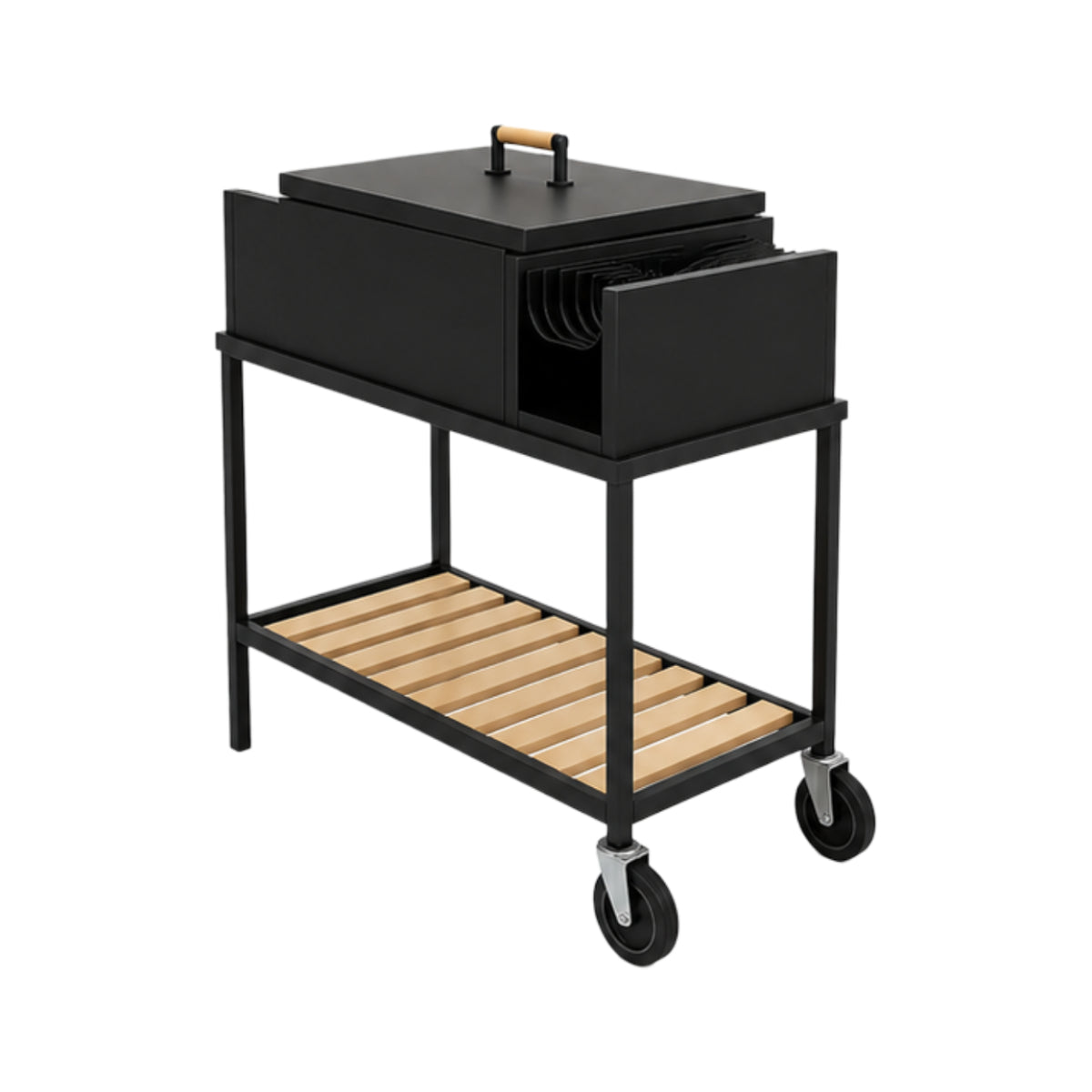 AC BBQ Enamel Grill with Lid and Powder Coating