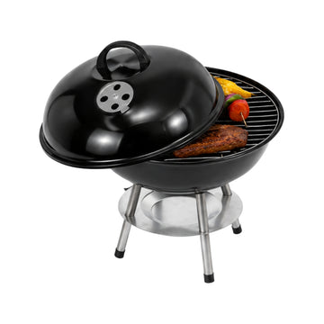 Alpine Cuisine 14" BBQ Charcoal Grill with Legs - Black