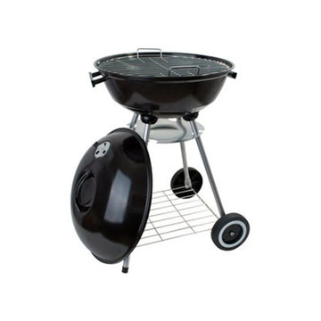 Parrilla de carbón con ruedas Alpine Cuisine BBQ-RS18, color negro
