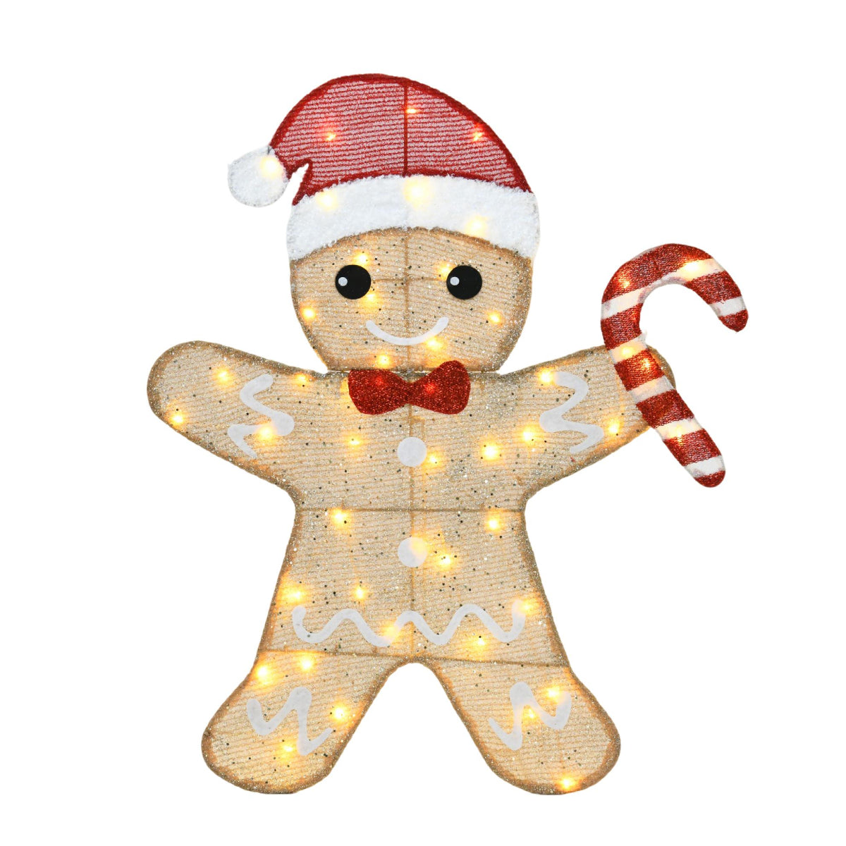 Wovenbyrd Holiday Time Heart-Shaped Gingerbread Couple (Set of 2) - Beige