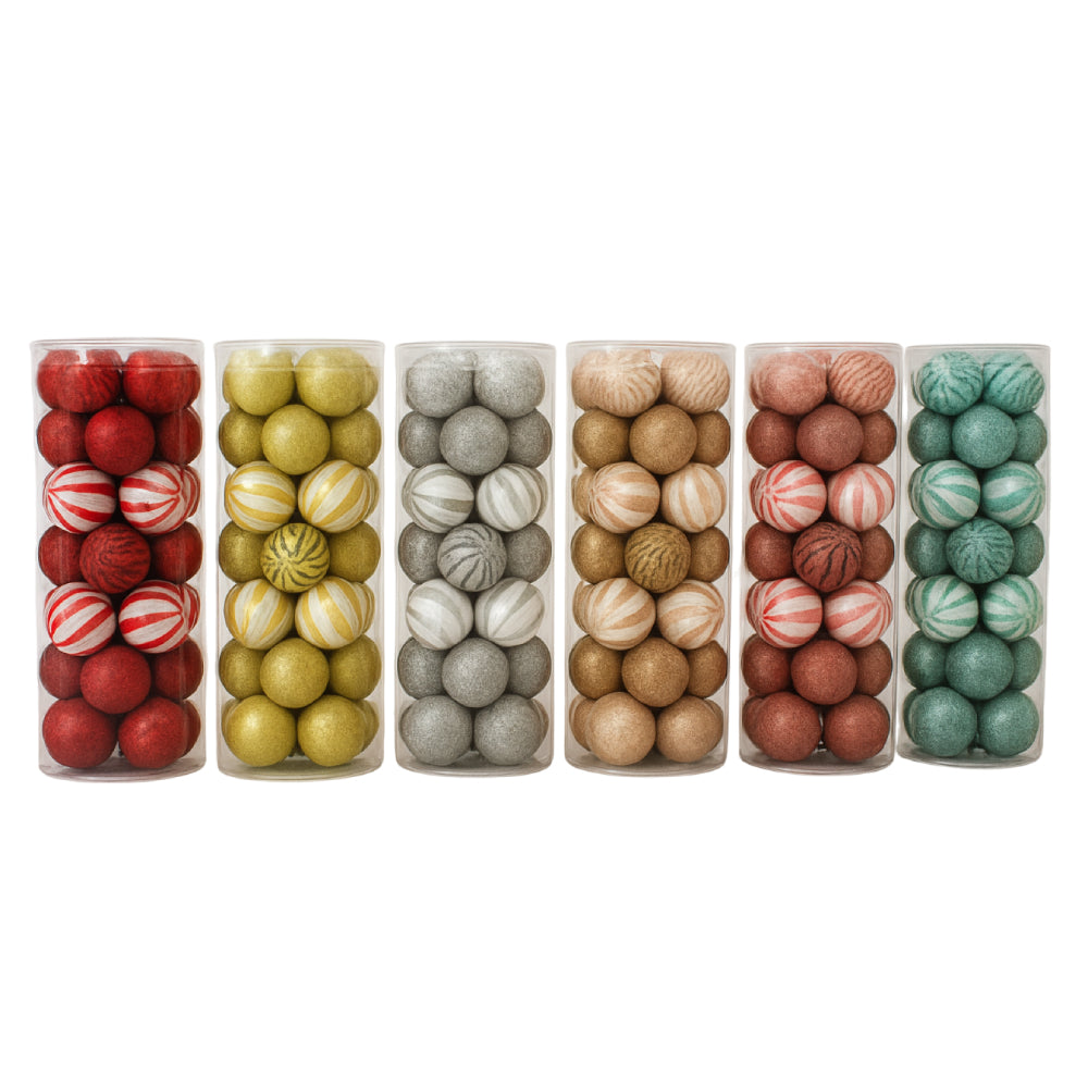 Gansu 1.5" X-Mas Ornament (25-Pieces) - Assortment