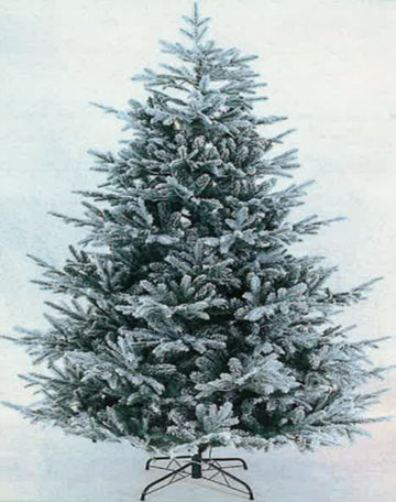 Gansu 8' Snow Flocked Mixed Tips Christmas Tree - White