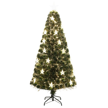 Árbol de Navidad de fibra óptica TOI de 6 pies con estrellas especiales