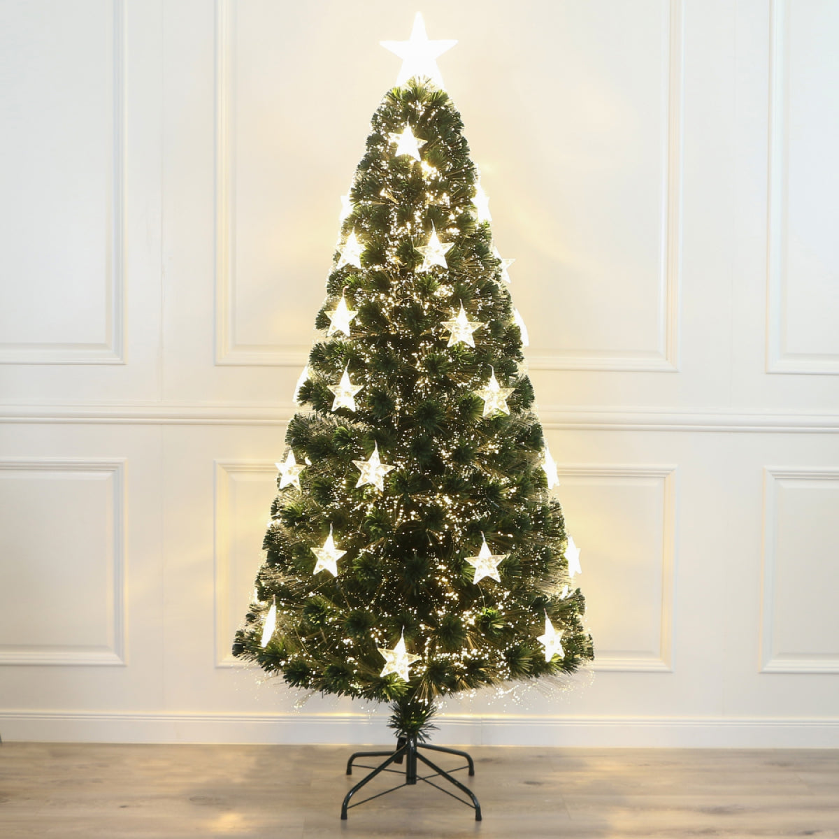 The Outdoor Institute 6' Fiber Optic Christmas Tree with Special Stars - Green