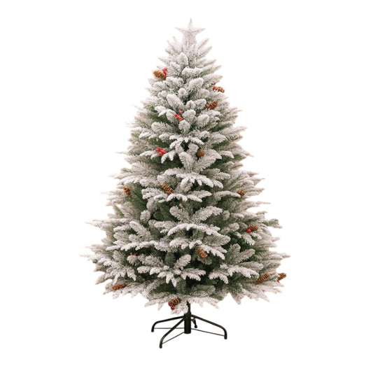 Gansu 7' Edged Mixed Pine Needle Tip Christmas Tree - White
