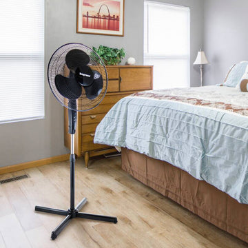 Impress 16" Oscillating Stand Fan - Black