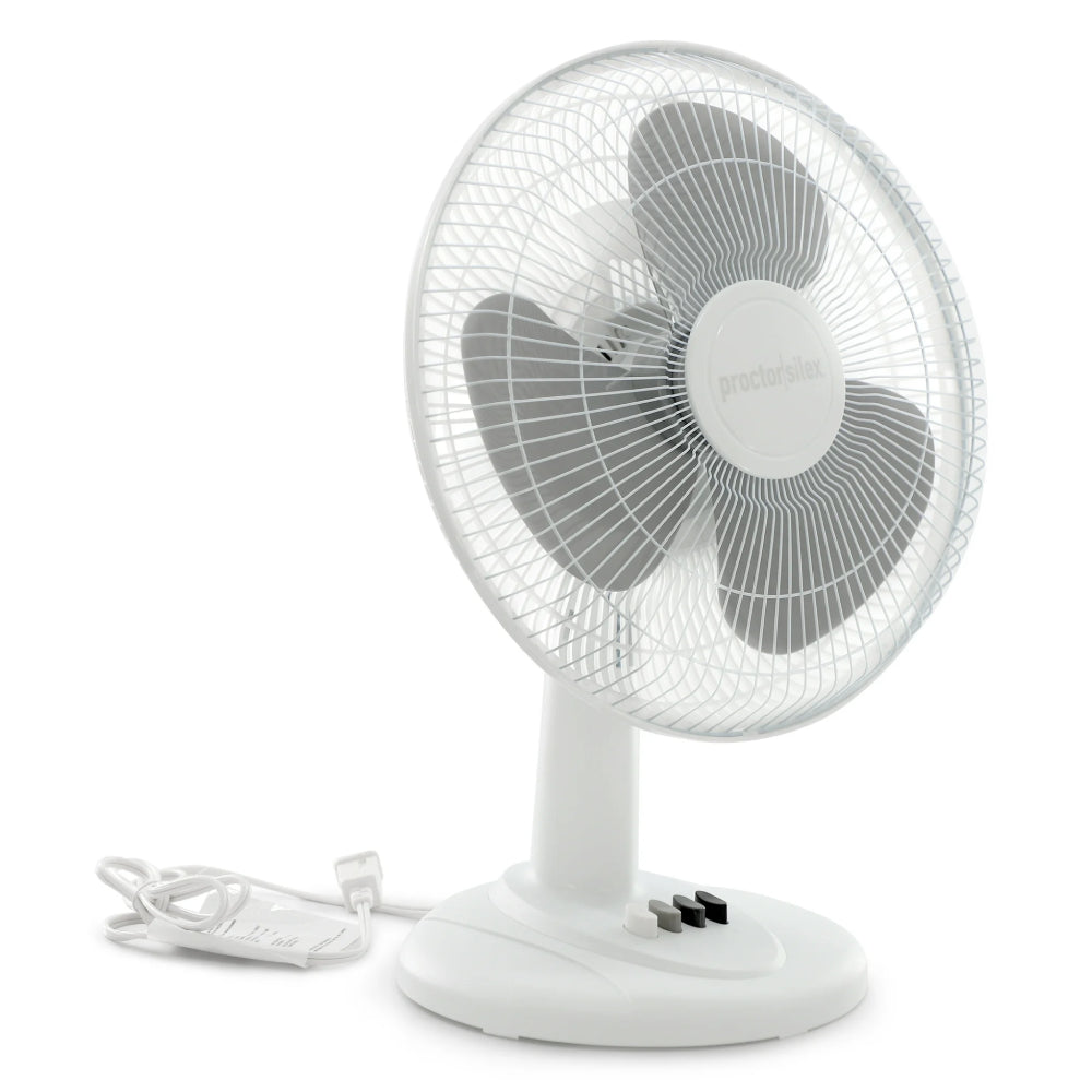 Proctor Silex 12" Table Fan – White