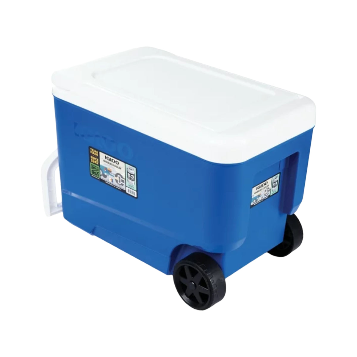 Nevera portátil con ruedas Igloo 00034482 de 38 cuartos de galón, color azul