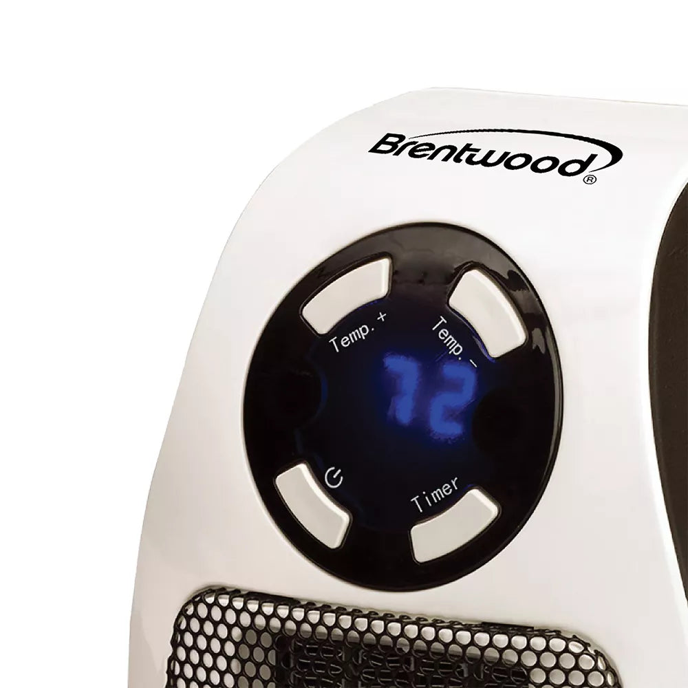 Brentwood H-C350W 350 Watt Plug-In Wall Outlet Space Heater - White