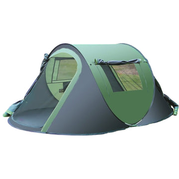 Tienda de campaña instantánea para exteriores para 3 o 4 personas de The Outdoor Institute, color verde 