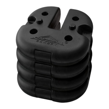 Caravan Canopy Universal Premium Weight Plates (4-Piece) - Black