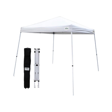 Caravan Canopy Cirrus 8' x 8' Instant Slant Canopy Kit with Roller Bag - White