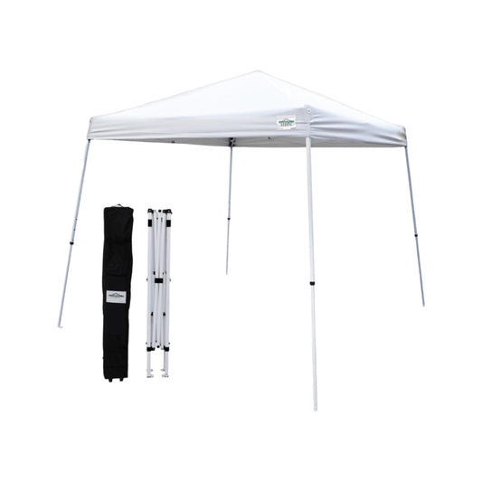 Caravan Canopy Cirrus 8' x 8' Instant Slant Canopy Kit with Roller Bag - White