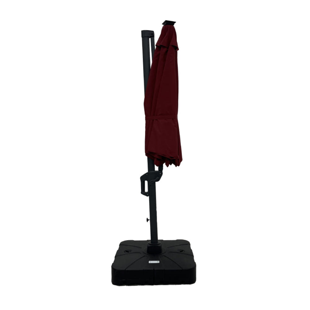 Paraguas colgante con luz LED TOI Roma, color rojo y negro