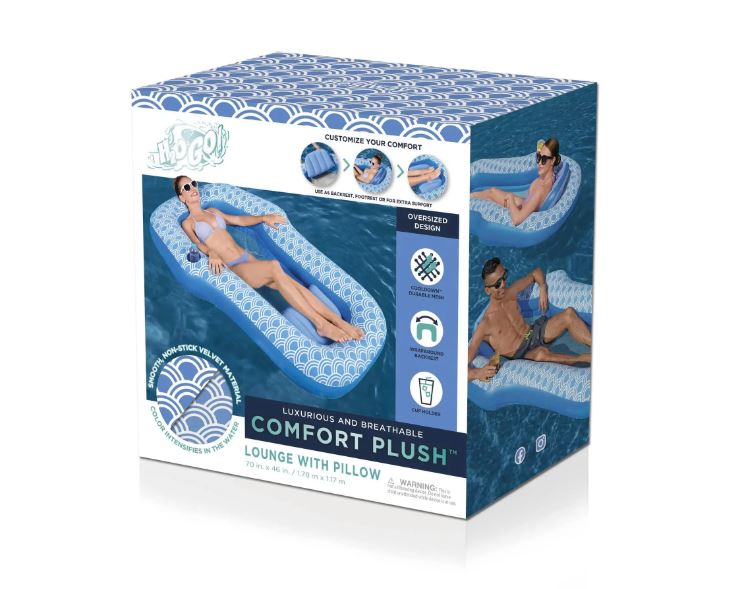 Flotador de piscina Bestway Comfort Plush con portavasos