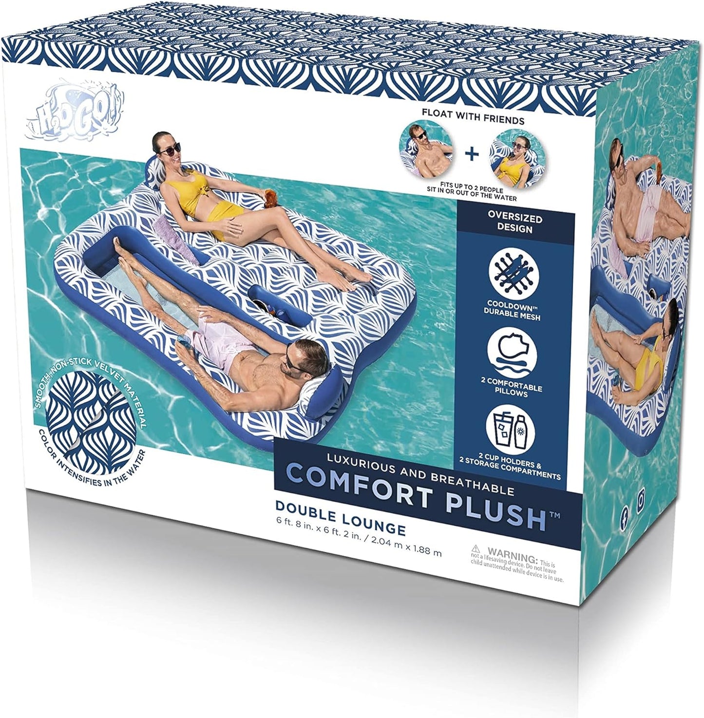 Flotador de piscina doble Bestway Comfort Plush para 2 personas