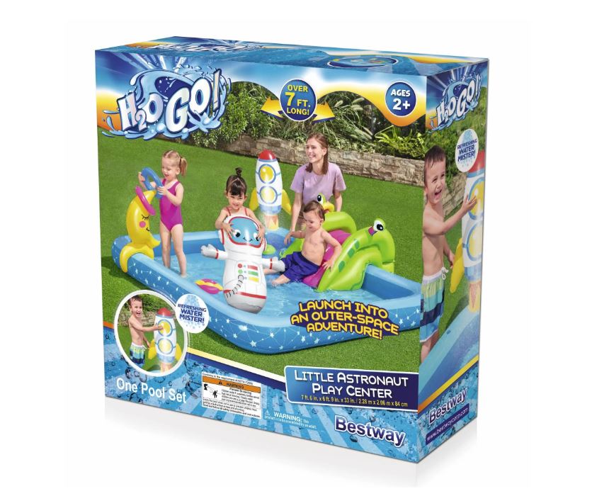 Bestway H2OGO! Little Astronaut Inflatable Kiddie Pool Play Center