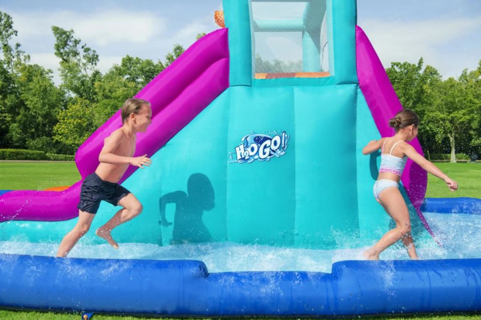 Bestway H2OGO! Triple Splash Course Inflatable Mega Water Park with Air Blower