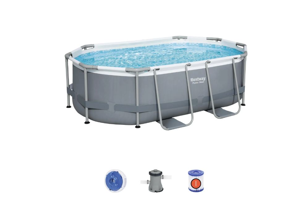 Bestway Power Steel 10' x 6'7" x 33" Oval Above Ground Pool Set