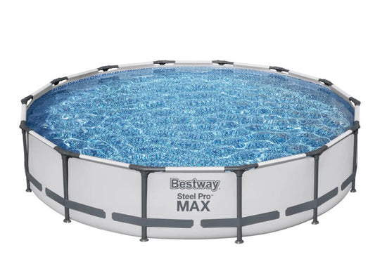 Piscina elevada redonda Bestway Steel Pro MAX de 14' x 33" con bomba de filtrado de 530 galones