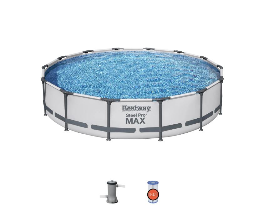 Bestway Steel Pro MAX 14' x 33" Above Ground Round Pool Set with 530gal Filter Pump