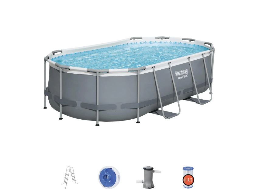 Piscina elevada Bestway Power Steel de 14' x 8'2" x 39,5"