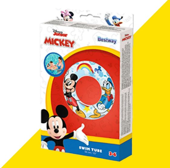 Flotador para natación de 22" Bestway Mickey and The Roadster Racers