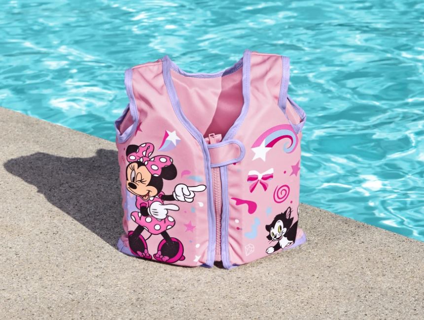 Chaleco de natación de tela Disney Junior Minnie de Bestway, talla S/M