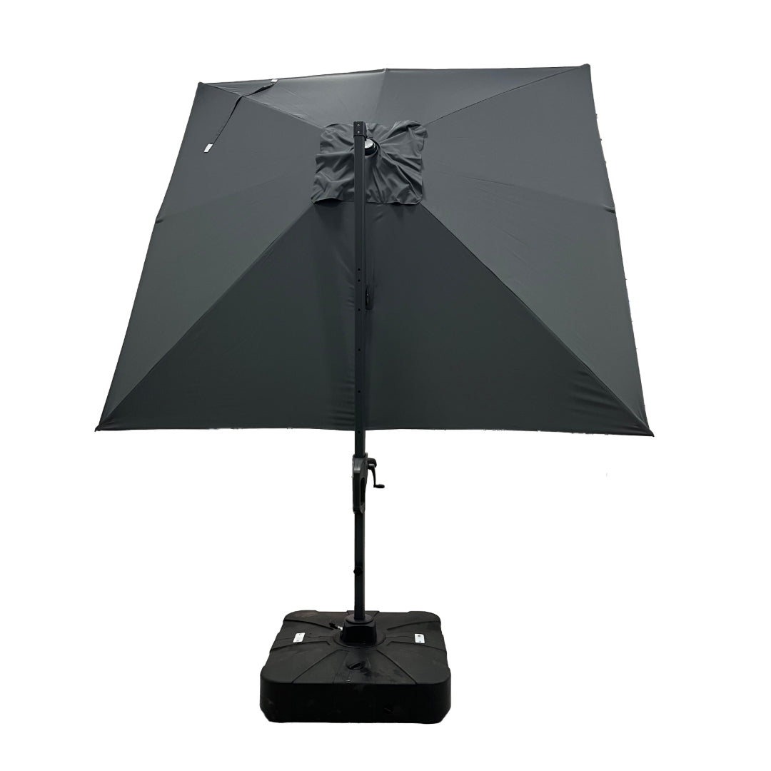 The Outdoor Institute Roma Hanging Umbrella with Base - Black