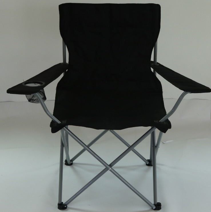 Fathers Day Bundle: 2 Tier Sports Folding Table- Black + 4 Black Folding Chairs